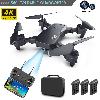 Drone 4K double caméra pliant 4 axes - Ref 3424083