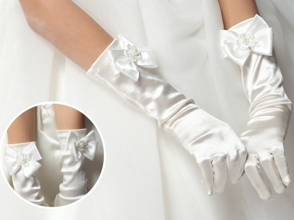 Gants pour fille en satin - Ref 2150210