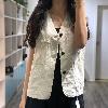 Gilet femme en Coton et lin - Ref 3316802