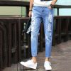 Jeans pour adolescent pieds Slim été - Ref 1461225