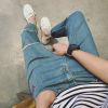 Jeans pour jeunesse pieds Slim BWXD été - Ref 1461687