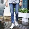 Jeans pour jeunesse coupe droite SOUREPOSE en coton été - Ref 1462590