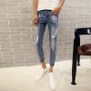 Jeans pour jeunesse pieds Slim HNJIAOUS été - Ref 1464011
