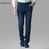 Jeans coupe droite en coton pour printemps - Ref 1464222