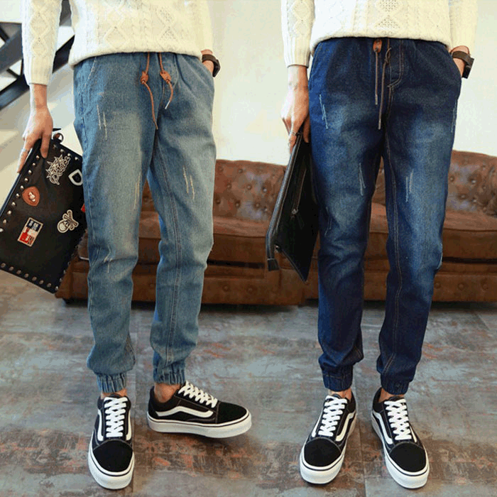 Jeans pour adolescent Sarouel en coton printemps - Ref 1466548