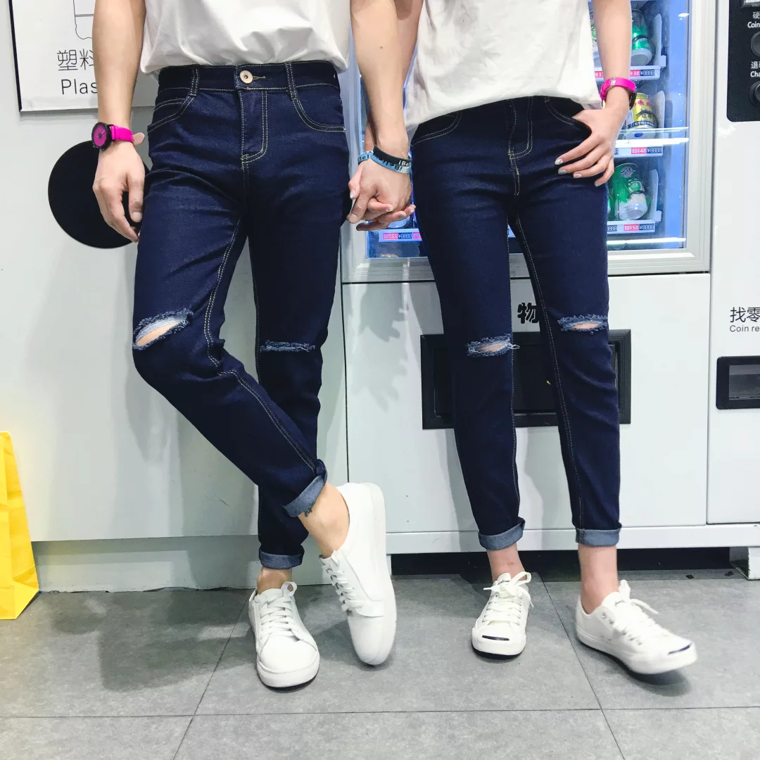 Jeans pour adolescent pieds Slim été - Ref 1467128