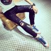 Jeans pour adolescent pieds Slim été - Ref 1467519