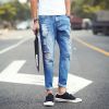 Jeans pieds Slim en coton pour été - Ref 1470899