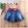Jupe fillette en Coton denim bombe - Ref 2051784