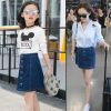 Jupe pour fille en coton denim - Ref 2051123