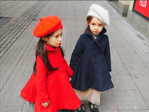 Manteau pour fille CANDY KIDS en laine - Ref 2161784