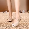 Mocassins femme en coton - Ref 3440397