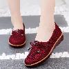 Mocassins femme en lin - Ref 3440399