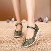 Mocassins femme en coton - Ref 3440479