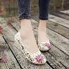 Mocassins femme en lin - Ref 3440520