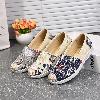 Mocassins femme en Toile - Ref 3440529