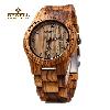 Montre en bois à quartz hommes - Ref 3431824