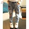 Pantalon fille jeans en toile - Ref 2060837