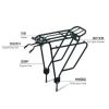 Porte-bagages pour vélo IBERA - Ref 2412002
