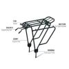 Porte-bagages pour vélo IBERA - Ref 2424887
