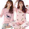 Pyjama pour femme en Coton à manches longues - Ref 2987637