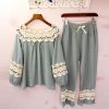 Pyjama pour femme en Coton à manches - Ref 2995169