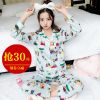 Pyjama pour femme en Coton à manches - Ref 2995414
