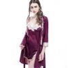 Pyjama pour femme en Soie à manches - Ref 2995454