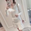 Robe en Fil filé à cuir en cachemire de lapin - Ref 3435154