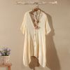 Robe Chemise Beige Cardigan en coton - Ref 1334