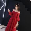 Robe de soirée manchon lanterne - Ref 3210228