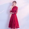Robe de soirée manche petale - Ref 3210717