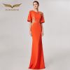 Robe de soirée manchon cloche - Ref 3210763