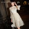 Robe de soirée manchon cloche - Ref 3211277