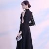 Robe de soirée pile manches - Ref 3211372