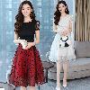 Robe femme en dentelle mousseline de soie - Ref 3326765