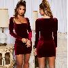 Robe femme en Velours d or - Ref 3328241