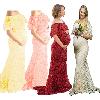 Robe femme QIAN YUER en Dentelle - Ref 3328713