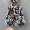 Robes pour fille en velours côtelé - Ref 2044890