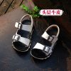 Sandales enfants en cuir métal pour été - Ref 1051019