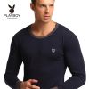 Sous-vêtement chaud jeunesse PLAYBOY simple en coton - Ref 758742