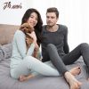 Sous-vêtement chaud jeunesse simple en coton - Ref 768835
