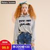 Sweatshirt femme METERS BONWE METERSBONWE en Coton - Ref 3216541