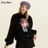 Sweatshirt femme FIVE PLUS - Ref 3217711