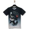T-shirt 3D Chat Parisien - Ref 427