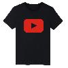 T-shirt col rond en coton Youtube - Ref 3423566