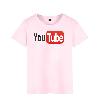 T-shirt col rond en coton femmes Youtube - Ref 3423536