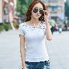 T-shirt femme YI XI en Coton - Ref 3315477