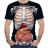 T-shirt imprimé en 3D Organes humaines - Ref 3424286