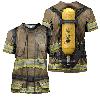 T-shirt imprimé en 3D Pompier - Ref 3426617